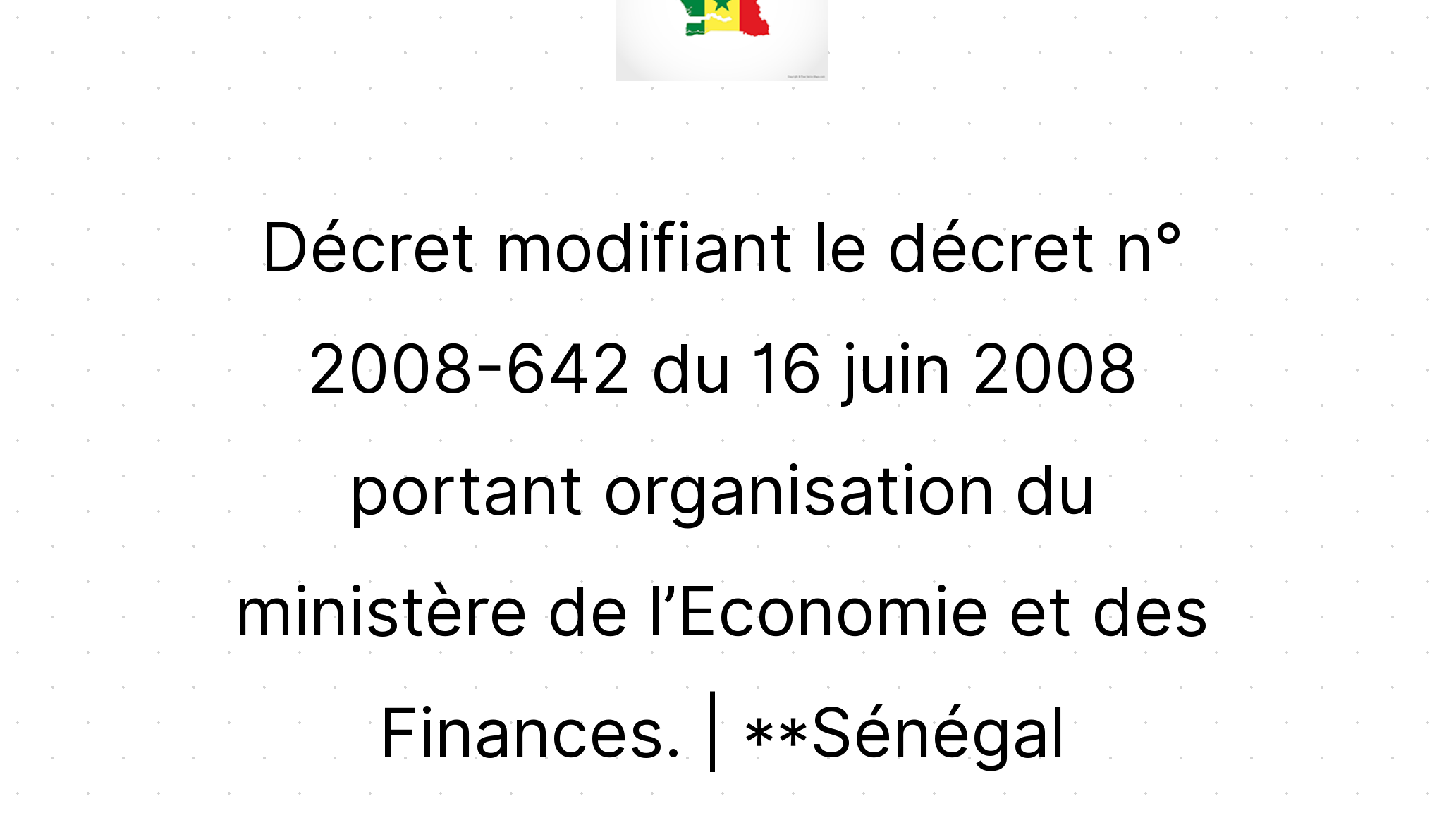 Décret Modifiant Le Décret N° 2008-642 Du 16 Juin 2008 Portant ...